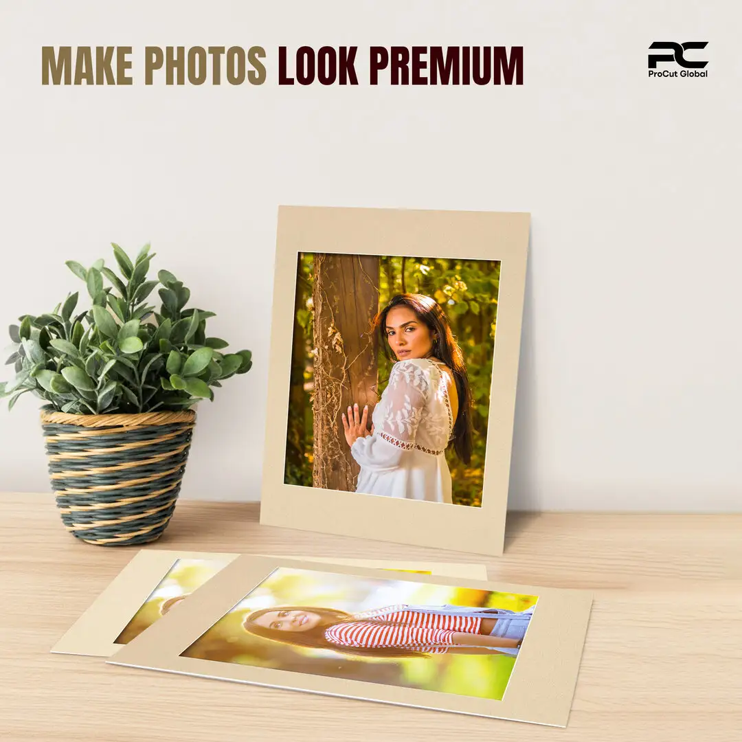 Ivory 70x50cm Picture Mount With 50x40cm Aperture | Acid-Free Mat Board For Picture Frames thumbnail 2