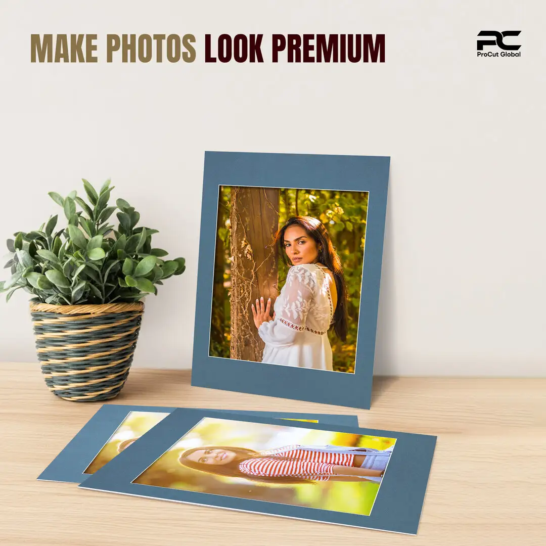 Pompador 70x50cm Picture Mount With 50x40cm Aperture | Acid-Free Mat Board For Photos & Artwork thumbnail 2