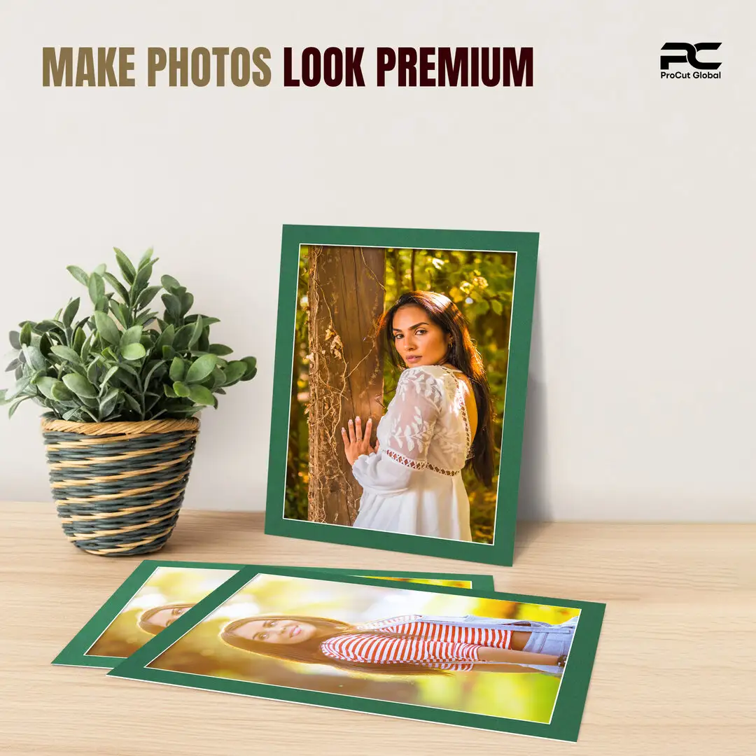 Emerald (Green) 70x50cm Picture Mount With 60x40cm Aperture | Acid-Free Mat Board For Photos & Artwork thumbnail 2