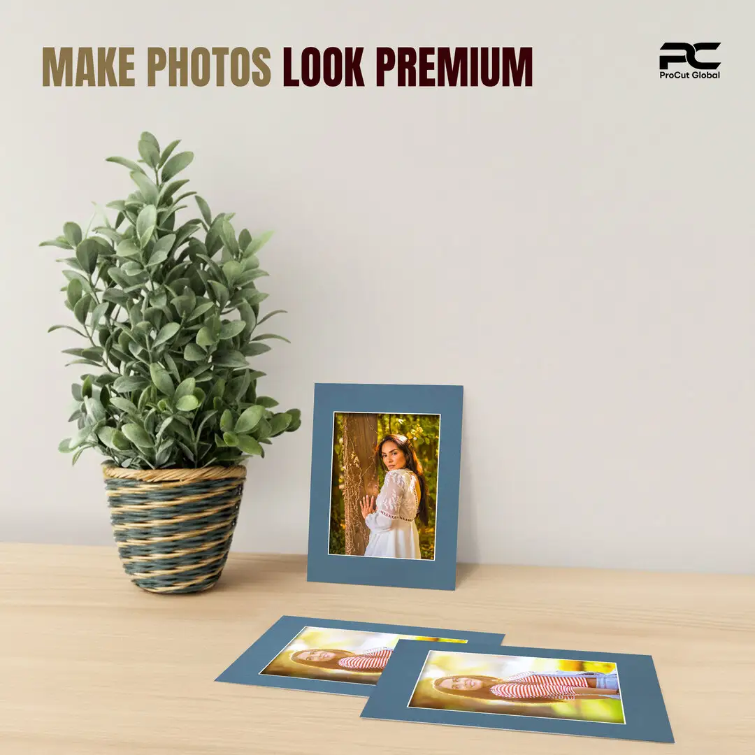 Pompador 7x5" Picture Mount With 5x3.5" Aperture | Acid-Free Picture Mount Board thumbnail 2