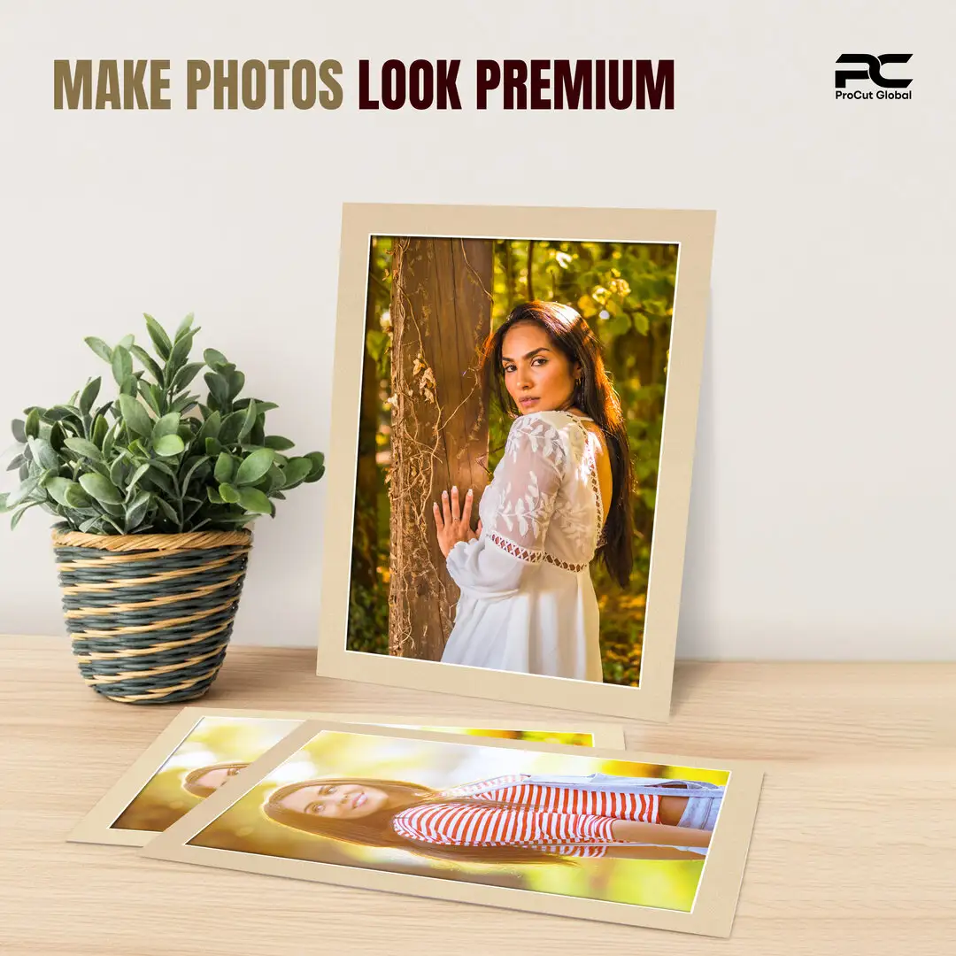 Ivory 7x5" Picture Mount With 6x4" Aperture | Acid-Free Mat Board For Photos & Artwork thumbnail 2