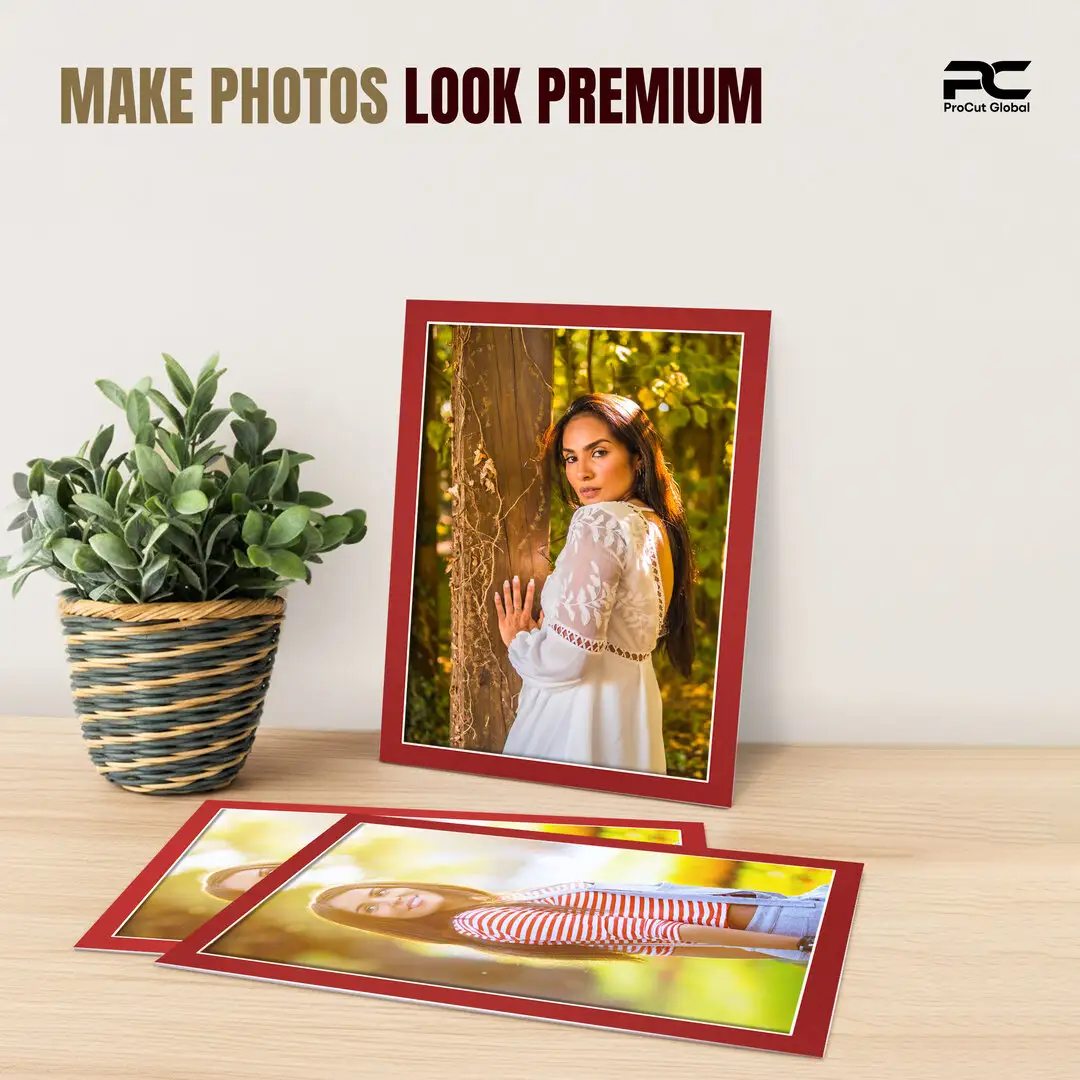 Crimson 90x70cm Picture Mount With 80x60cm Aperture | Acid-Free Picture Mount Board thumbnail 2