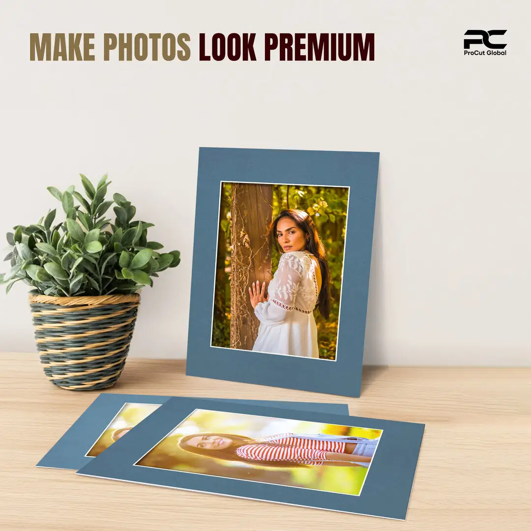Pompador A3 Picture Mount With A4 Aperture | Acid-Free Picture Mount Board thumbnail 2