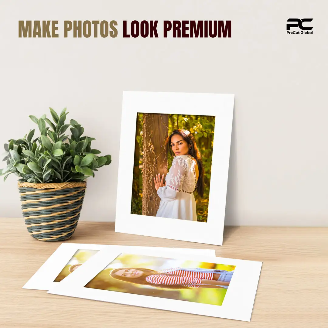 Ice White A3 Picture Mount With A4 Aperture | Acid-Free Mat Board For Photos & Artwork thumbnail 2