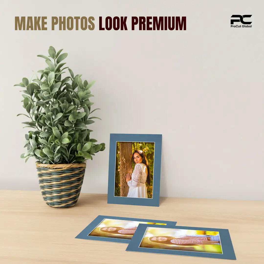 Pompador A4 Picture Mount With 9x6" Aperture | Acid-Free Mat Board For Photos & Artwork thumbnail 2