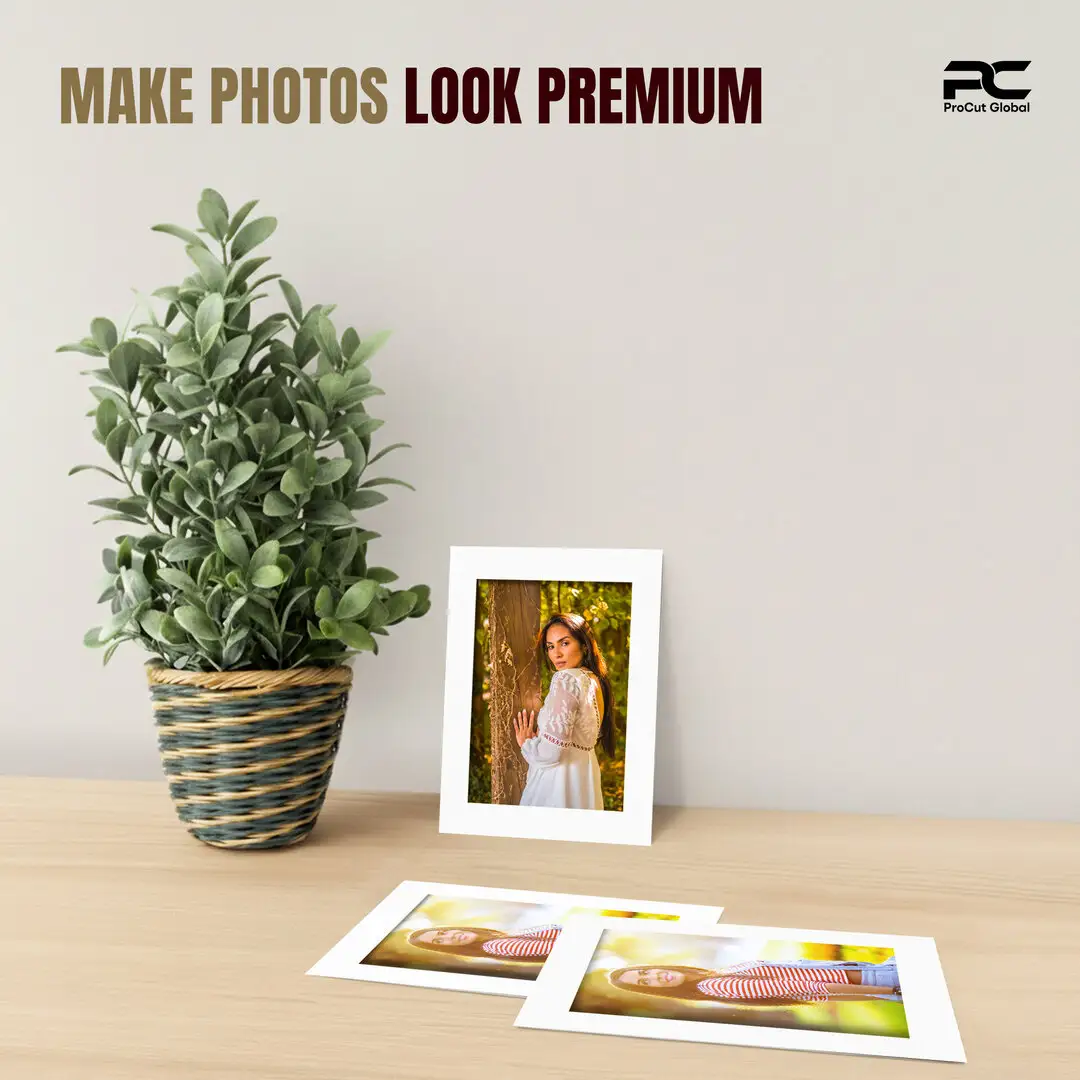 Ice White A4 Picture Mount With 9x6" Aperture | Acid-Free Mat Board For Picture Frames thumbnail 2
