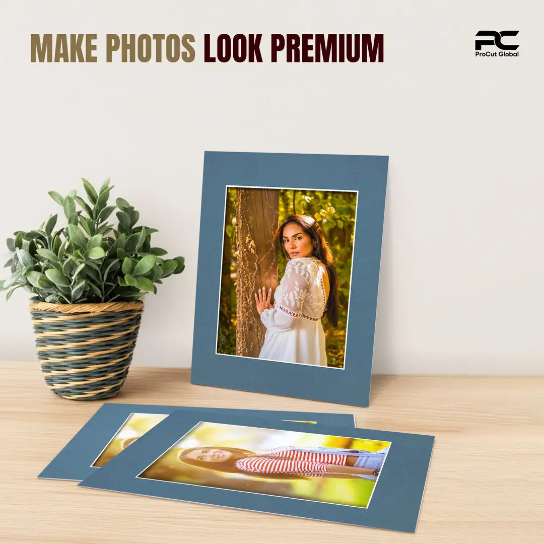 Pompador A4 Picture Mount With A5 Aperture | Acid-Free Mat Board For Photos & Artwork thumbnail 2