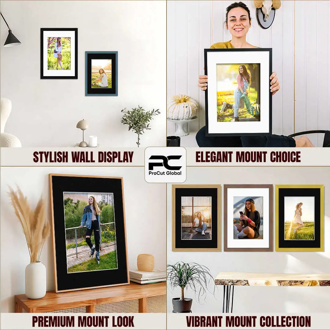 Ice White 9x7" Picture Mount With 6x4" Aperture | Acid-Free Mat Board For Picture Frames thumbnail 4
