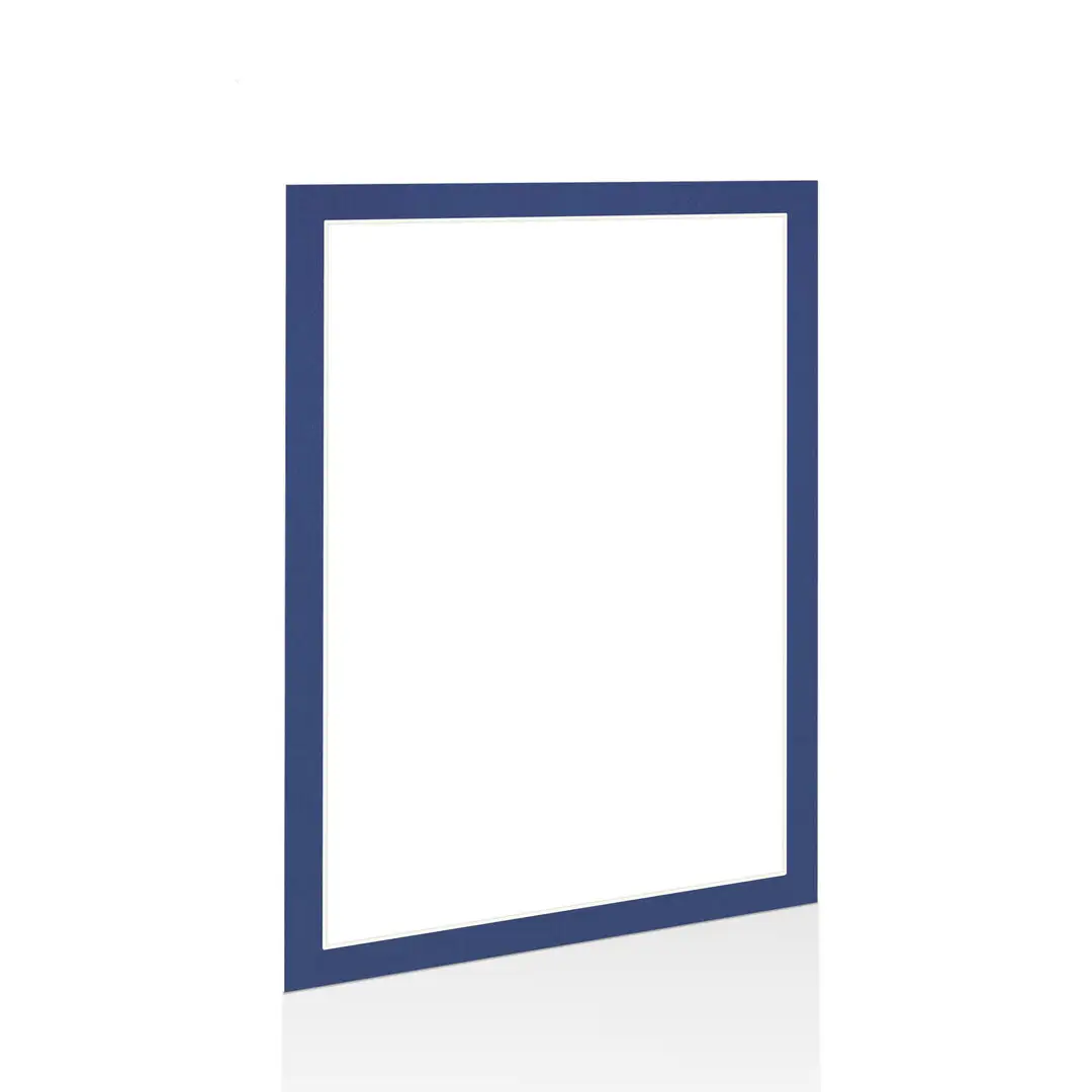 Blue 100x70cm Picture Mount With 90x60cm Aperture | Acid-Free Mat Board For Photos & Artwork
