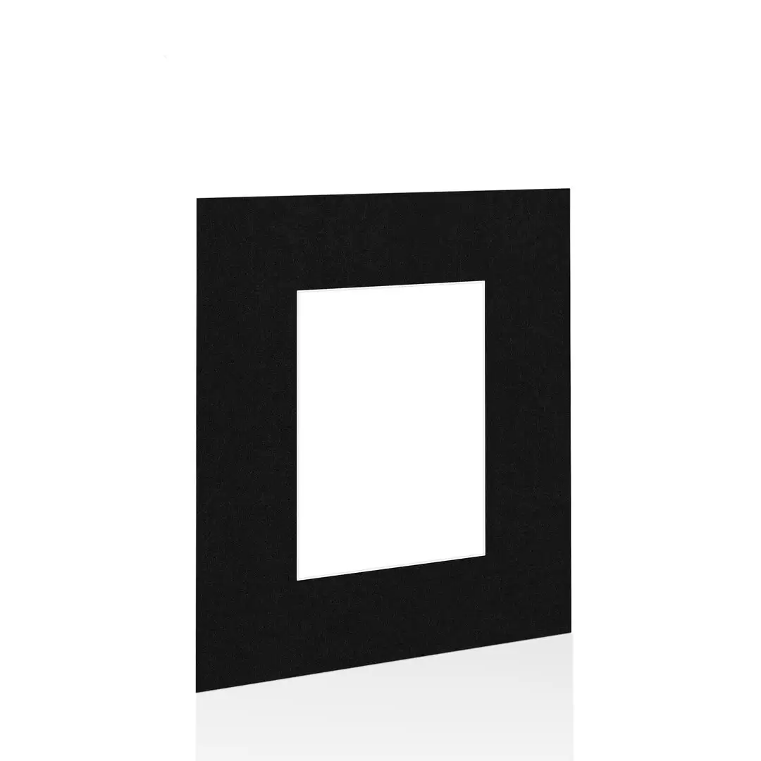 Black 10x8" Picture Mount With 6x4" Aperture | Acid-Free Mat Board For Photos & Artwork