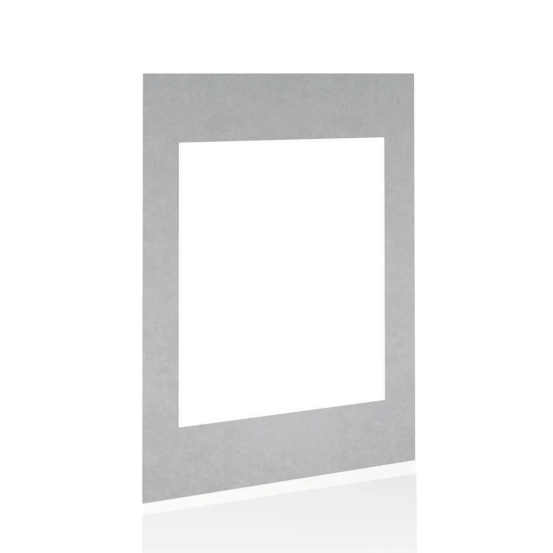 Silver 6x4" Picture Mount With 4x3" Aperture | Acid-Free Mat Board For Picture Frames