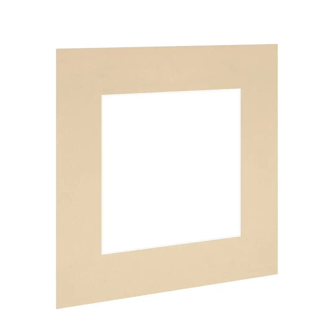 Ivory 8x8" Picture Mount With 5x5" Aperture | Acid-Free Picture Mount Board