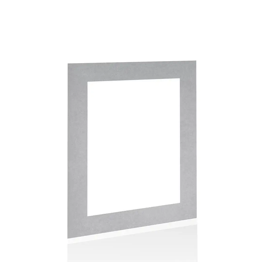 Silver 9x7" Picture Mount With 7x5" Aperture | Acid-Free Mat Board For Picture Frames