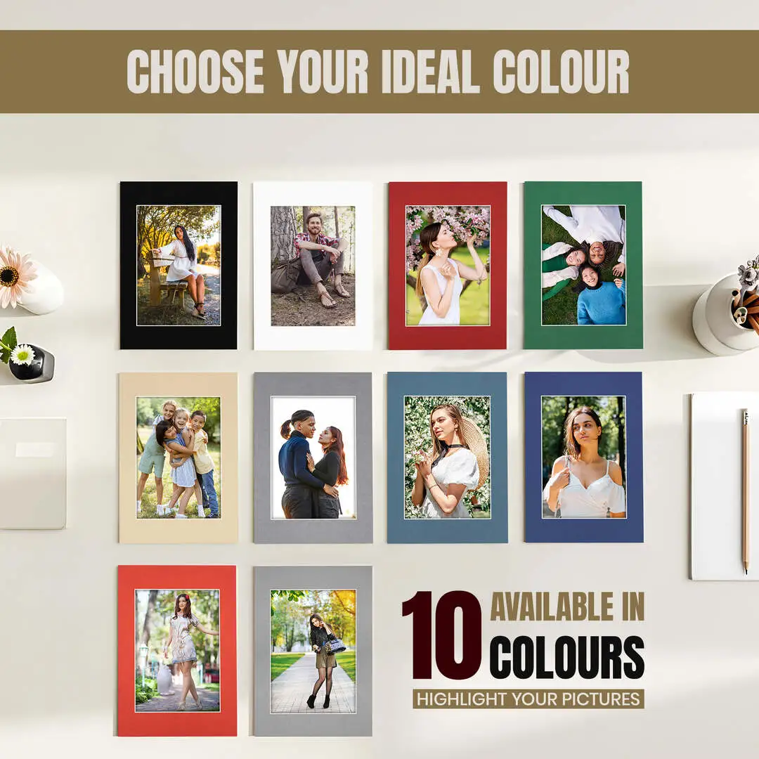 Pompador 100x70cm Picture Mount With 90x60cm Aperture | Acid-Free Picture Mount Board thumbnail 6