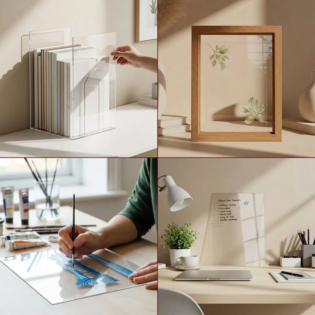 90x70cm Clear Perspex Sheet For Picture Frames | Lightweight Perspex Panel For Crafts & Displays thumbnail 3