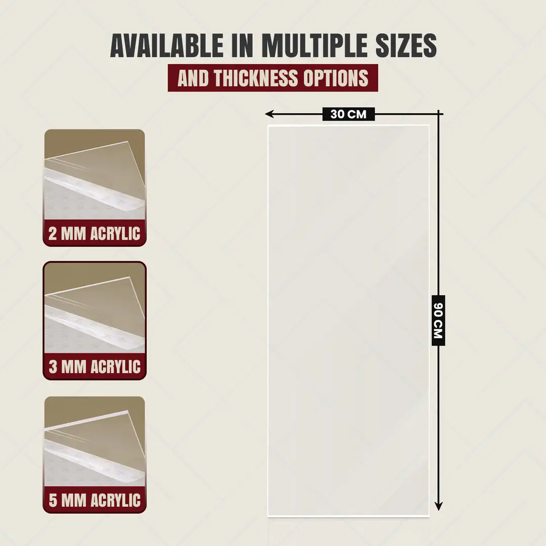 90x30cm 2mm Beam Saw Acrylic Sheet For Picture Frames And DIY Projects thumbnail 2
