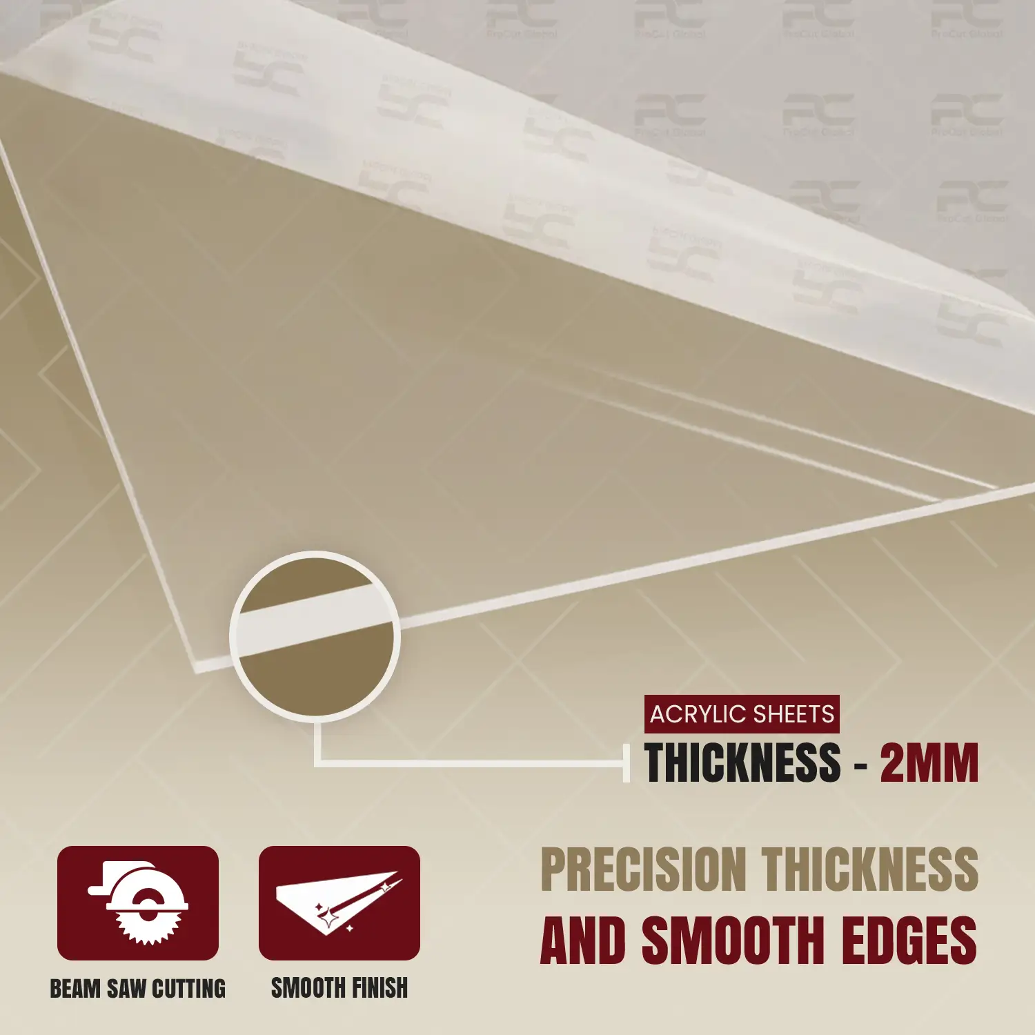 24x16" 2mm Beam Saw Acrylic Sheet For Picture Frames And DIY Projects thumbnail 6