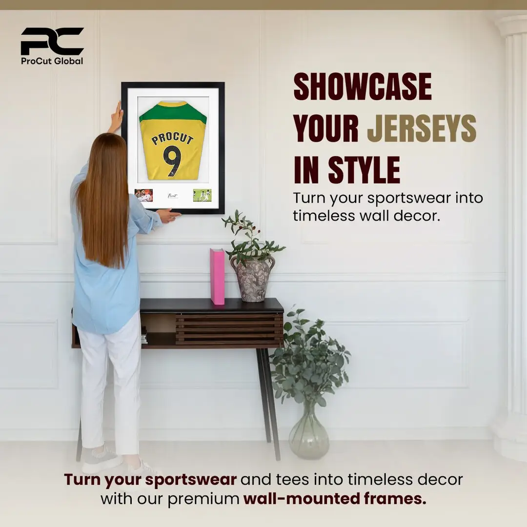 77.5x58.5cm Mat Black Football Shirt Frame With Ice White Mount And Perspex Front - Box Display For Football, Rugby, And Other Sports Jerseys thumbnail 2