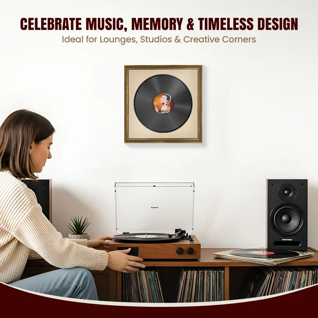 16x16" Gold Ornate Vinyl Record Frame With Ivory Mount For 12" LP Discs | Show Your Love For Music In Vintage Style thumbnail 4